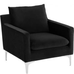 NUEVO Living Room ANDERS VELVET VELOUR ARM CHAIR
