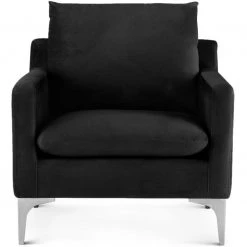 NUEVO Living Room ANDERS VELVET VELOUR ARM CHAIR