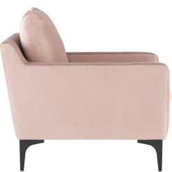 NUEVO Living Room ANDERS VELVET VELOUR ARM CHAIR