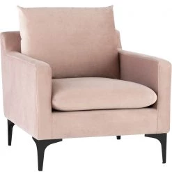 NUEVO Living Room ANDERS VELVET VELOUR ARM CHAIR