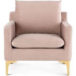 NUEVO Living Room ANDERS VELVET VELOUR ARM CHAIR