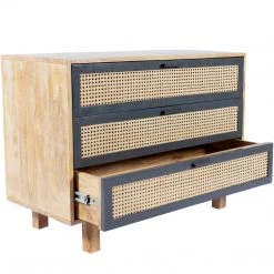 MOES ASHTON MANGO WOOD + CANE CHEST Bedroom