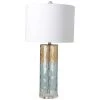 SURYA ASTOR GLASS LAMP: AQUA, CAMEL