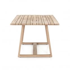 FOUR HANDS ATHERTON OUTDOOR TEAK WOOD DINING TABLE: WASHED BROWN