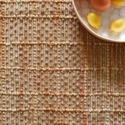 LOLOI BEACON HANDWOVEN JUTE RUG: TANGERINE