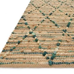 LOLOI BEACON HANDWOVEN JUTE RUG: TEAL