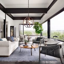 FOUR HANDS Furniture CHAPS EBONY LEATHER BUCKLE STRAPPED CHAIR