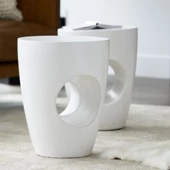 MOES Furniture NOMO IVORY CONCRETE STOOL