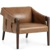 FOUR HANDS LEATHER BUCKLE STRAPPED CHAIR