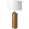SURYA FAUX CROC LAMP: TAN