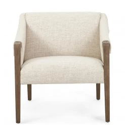 FOUR HANDS Furniture BUCKLE STRAPPED CHAIR: THAMES CREAM