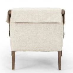 FOUR HANDS Furniture BUCKLE STRAPPED CHAIR: THAMES CREAM