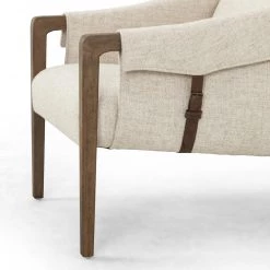 FOUR HANDS Furniture BUCKLE STRAPPED CHAIR: THAMES CREAM