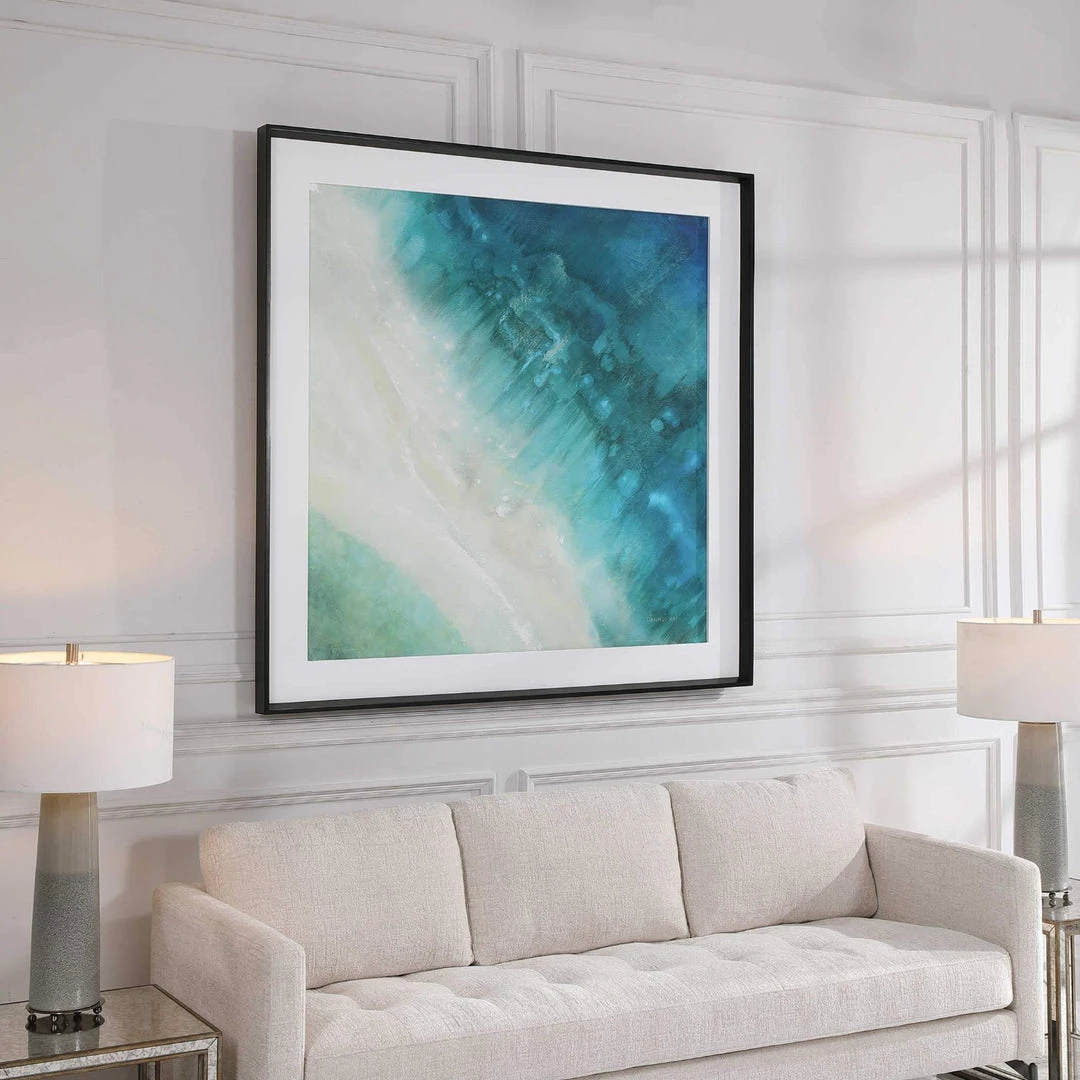 UTTERMOST "BIRD'S-EYE VIEW" GLASS FRAMED PRINT 2 UTTERMOST "BIRD'S-EYE VIEW" GLASS FRAMED PRINT