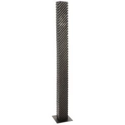 PHILLIPS COLLECTION CHARRED BLACK WOOD ABSTRACT FLOOR SCULPTURES