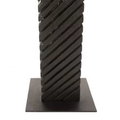 PHILLIPS COLLECTION CHARRED BLACK WOOD ABSTRACT FLOOR SCULPTURES