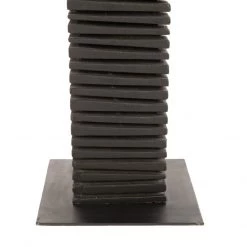 PHILLIPS COLLECTION CHARRED BLACK WOOD ABSTRACT FLOOR SCULPTURES