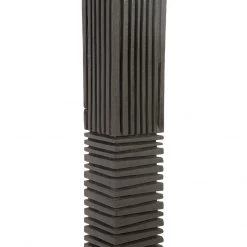 PHILLIPS COLLECTION CHARRED BLACK WOOD ABSTRACT FLOOR SCULPTURES