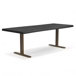 URBIA Kitchen + Dining BROOKS LIVE EDGE DINING TABLE: EBONIZED