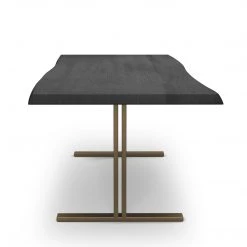 URBIA Kitchen + Dining BROOKS LIVE EDGE DINING TABLE: EBONIZED