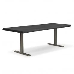 URBIA Kitchen + Dining BROOKS LIVE EDGE DINING TABLE: EBONIZED