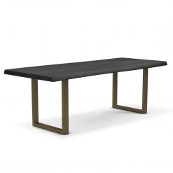 URBIA Kitchen + Dining BROOKS LIVE EDGE DINING TABLE: EBONIZED