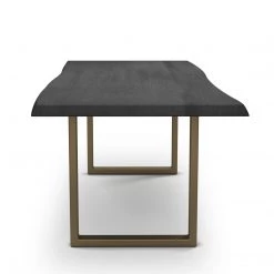 URBIA Kitchen + Dining BROOKS LIVE EDGE DINING TABLE: EBONIZED