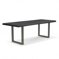 URBIA Kitchen + Dining BROOKS LIVE EDGE DINING TABLE: EBONIZED