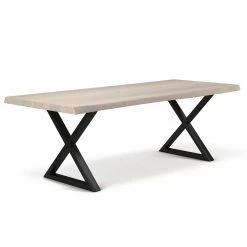 URBIA Kitchen + Dining BROOKS LIVE EDGE DINING TABLE: WHITE WASH 40 URBIA Kitchen + Dining BROOKS LIVE EDGE DINING TABLE: WHITE WASH