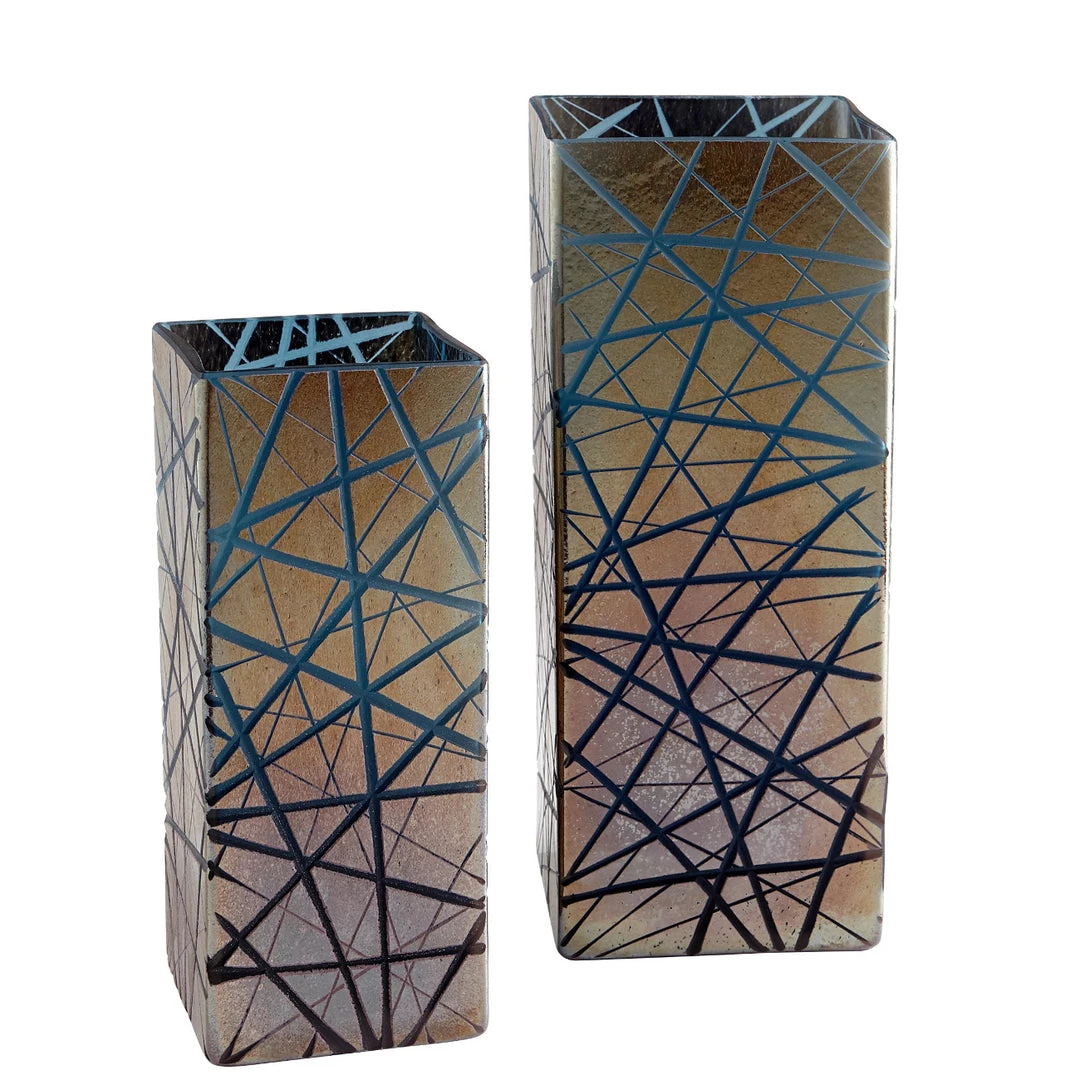 CYAN Pillows + Decor CALICO IRIDESCENT BLUE VASES 1 CYAN Pillows + Decor CALICO IRIDESCENT BLUE VASES