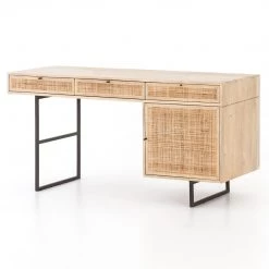 FOUR HANDS CARMEL NATURAL MANGO WOOD + CANE DESK Furniture