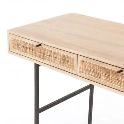 FOUR HANDS CARMEL NATURAL MANGO WOOD + CANE DESK Furniture