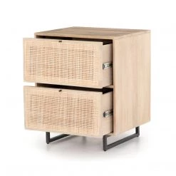FOUR HANDS Furniture CARMEL NATURAL MANGO WOOD + CANE FILING CABINET