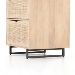 FOUR HANDS Furniture CARMEL NATURAL MANGO WOOD + CANE FILING CABINET