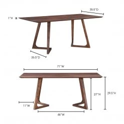 MOES GODENZA DINING TABLE: WALNUT Kitchen + Dining 12 MOES GODENZA DINING TABLE: WALNUT Kitchen + Dining