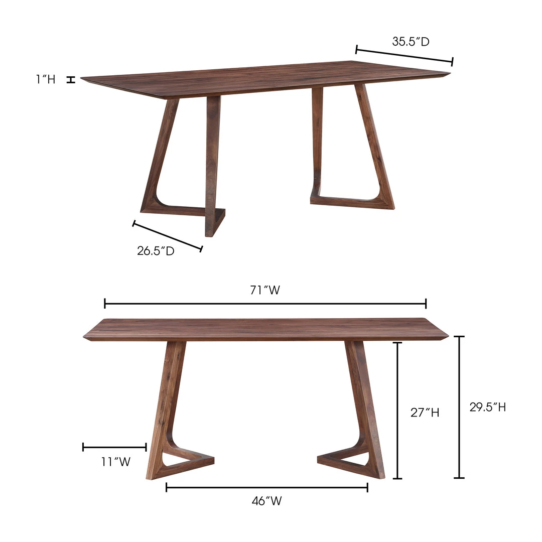 MOES GODENZA DINING TABLE: WALNUT Kitchen + Dining 4 MOES GODENZA DINING TABLE: WALNUT Kitchen + Dining