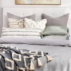 SURYA CELIO TEXTURED STRIPE LUMBAR PILLOW 7 SURYA CELIO TEXTURED STRIPE LUMBAR PILLOW