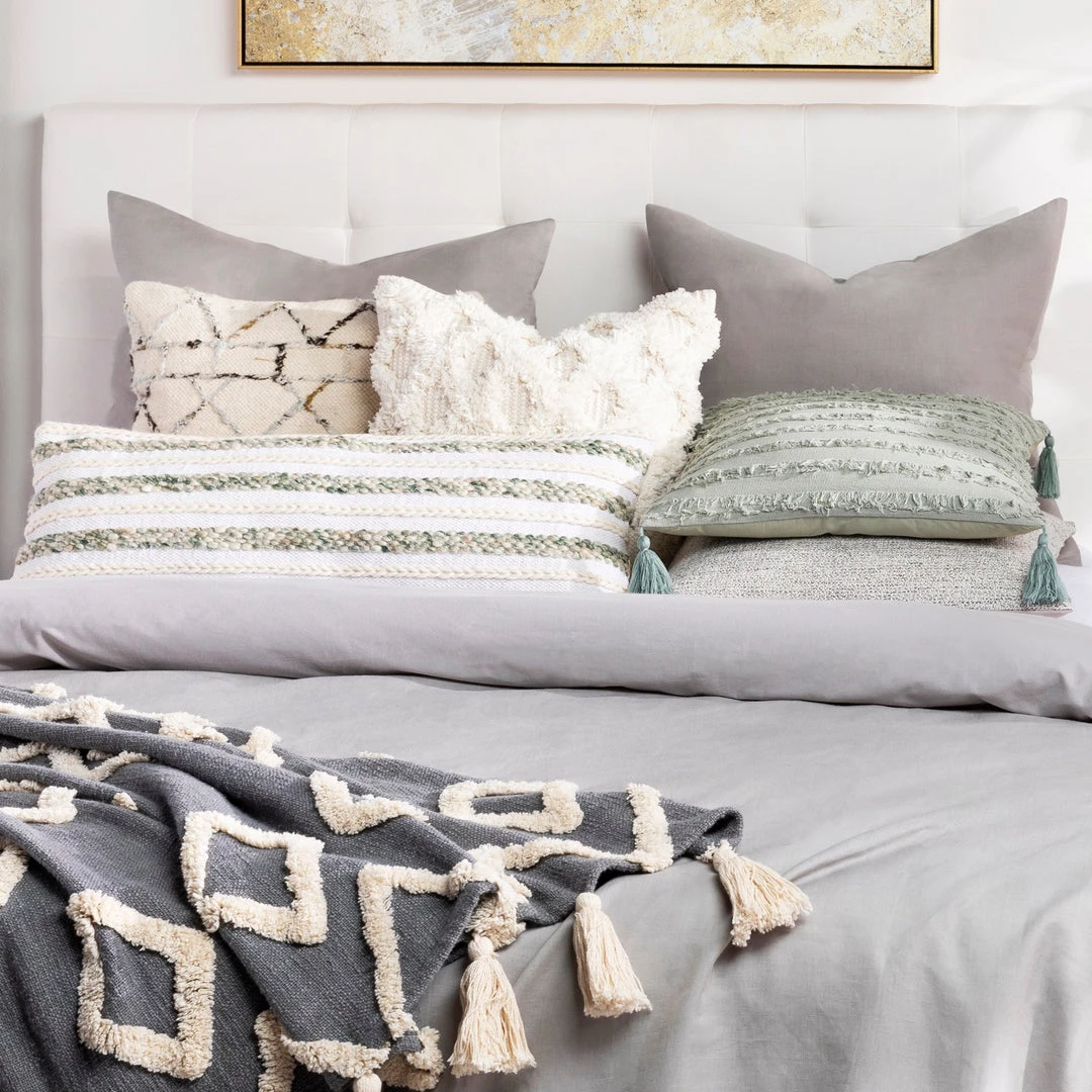 SURYA CELIO TEXTURED STRIPE LUMBAR PILLOW 4 SURYA CELIO TEXTURED STRIPE LUMBAR PILLOW