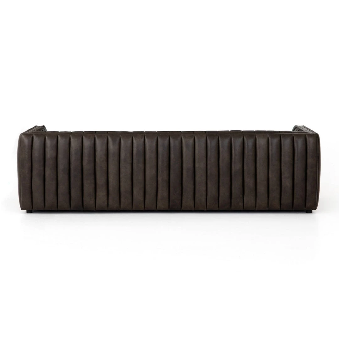 FOUR HANDS Furniture AUGUSTINE CHANNEL TUFTED LEATHER SOFA 3 FOUR HANDS Furniture AUGUSTINE CHANNEL TUFTED LEATHER SOFA