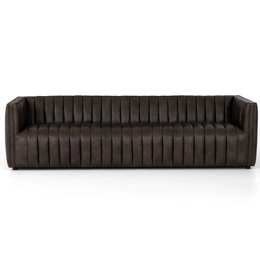 FOUR HANDS Furniture AUGUSTINE CHANNEL TUFTED LEATHER SOFA 1 FOUR HANDS Furniture AUGUSTINE CHANNEL TUFTED LEATHER SOFA