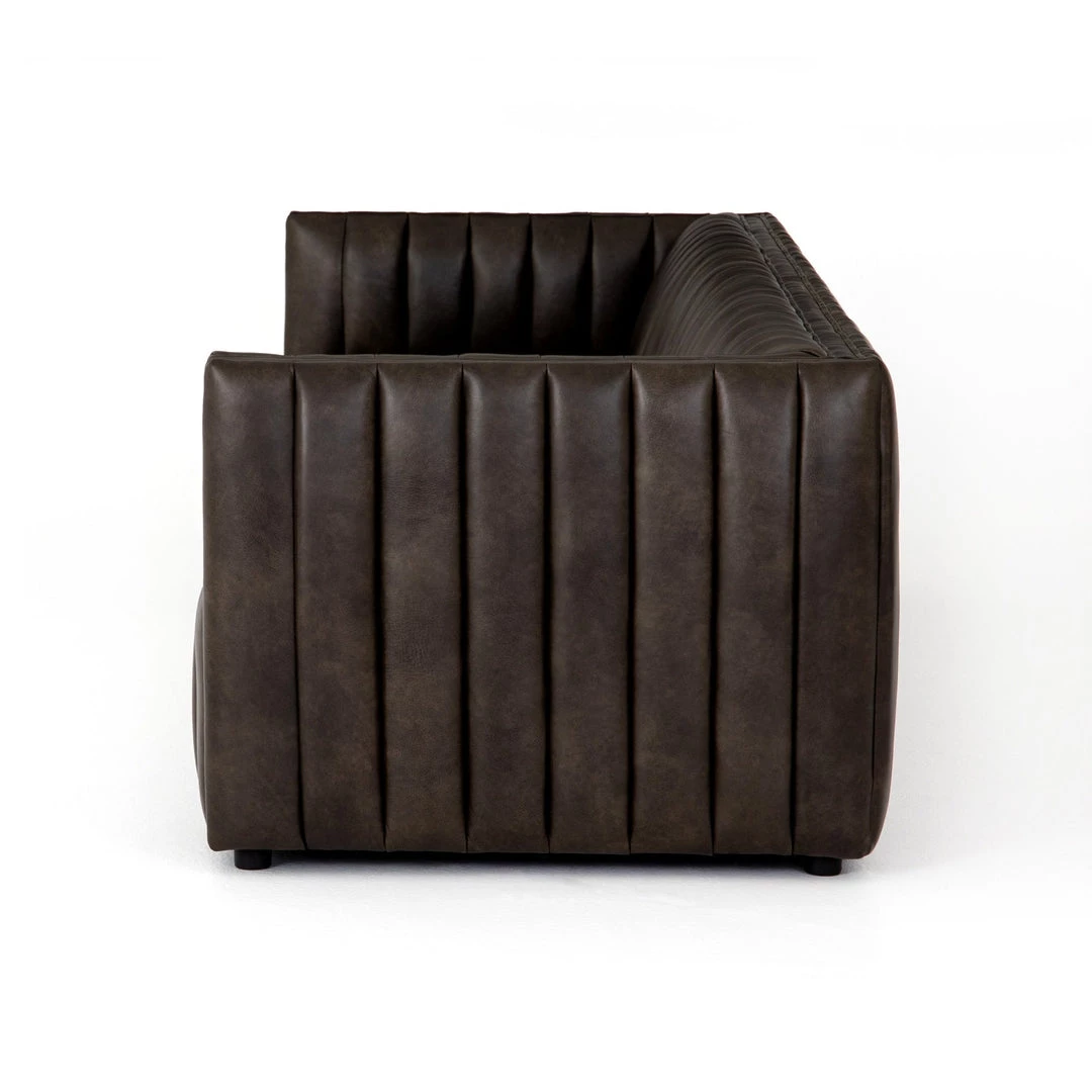 FOUR HANDS Furniture AUGUSTINE CHANNEL TUFTED LEATHER SOFA 4 FOUR HANDS Furniture AUGUSTINE CHANNEL TUFTED LEATHER SOFA