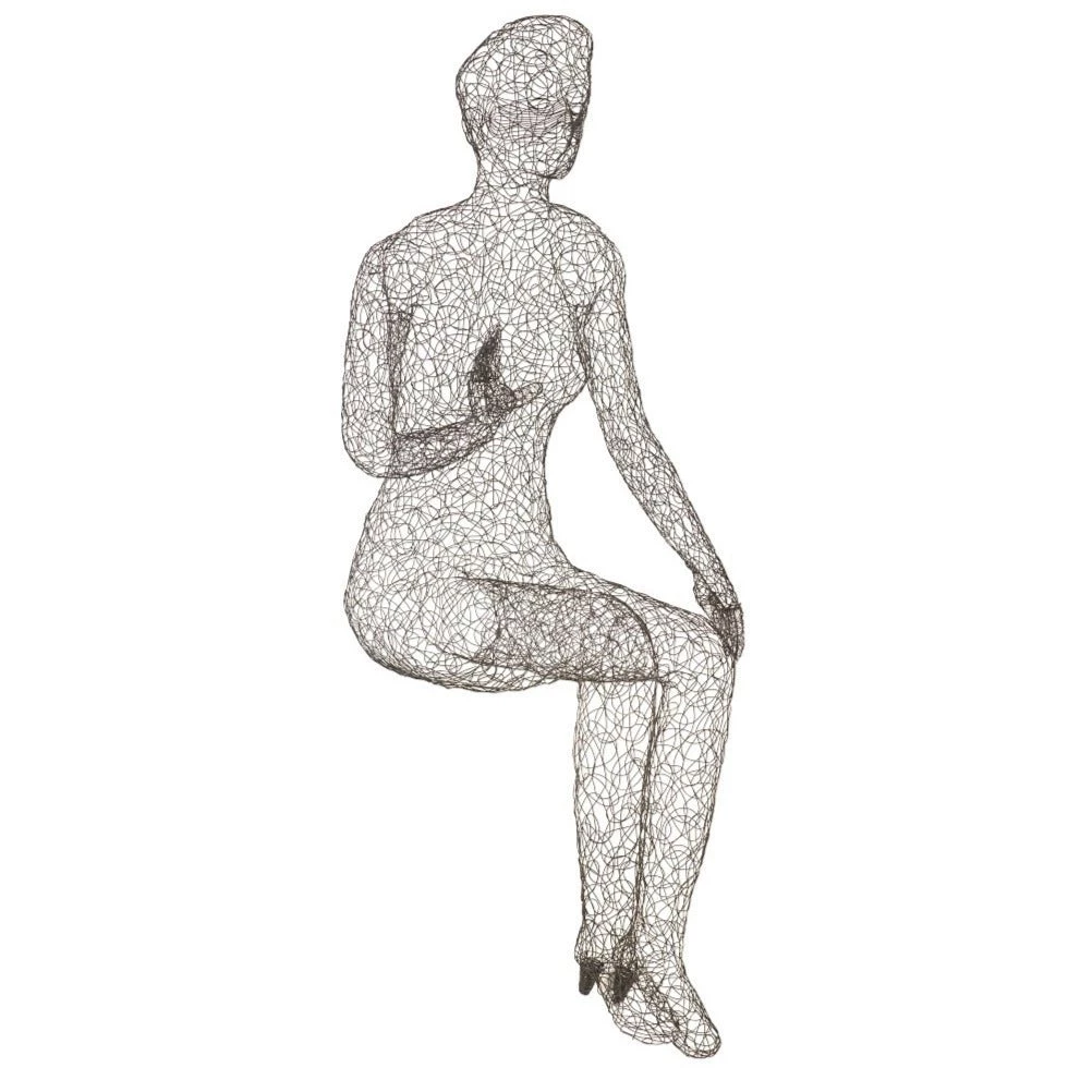 PHILLIPS COLLECTION CRAZY WIRE LOUNGING FEMALE 2 Pillows + Decor 1 PHILLIPS COLLECTION CRAZY WIRE LOUNGING FEMALE 2 Pillows + Decor