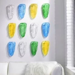 PHILLIPS COLLECTION GLASS FACE WALL TILE Wall Sculptures + Decor