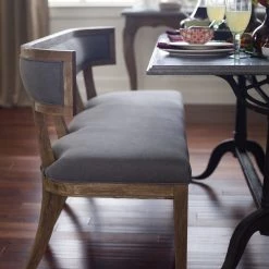 FOUR HANDS CARTER DINING BANQUETTE BENCH: DARK MOON CANVAS 18 FOUR HANDS CARTER DINING BANQUETTE BENCH: DARK MOON CANVAS