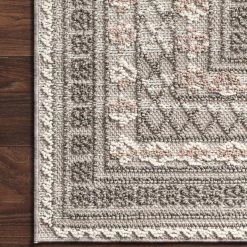 LOLOI COLE 03 INDOOR-OUTDOOR RUG: GREY, BLUSH