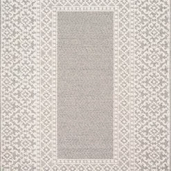 LOLOI COLE 05 INDOOR-OUTDOOR RUG: GREY, IVORY