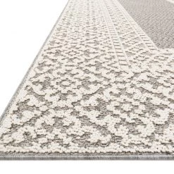 LOLOI COLE 05 INDOOR-OUTDOOR RUG: GREY, IVORY
