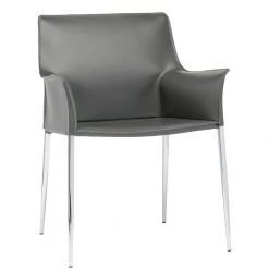 NUEVO COLTER LEATHER DINING ARM CHAIR Kitchen + Dining