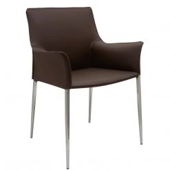 NUEVO COLTER LEATHER DINING ARM CHAIR Kitchen + Dining