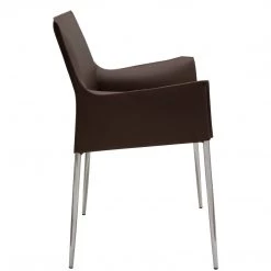 NUEVO COLTER LEATHER DINING ARM CHAIR Kitchen + Dining